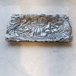 Arthur Court Aluminum Fall Small Serving Platter Tray